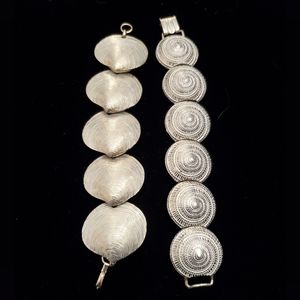 Vintage Gold and White Sea Shells Bracelets